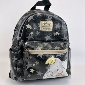 DISNEY LOUNGEFLY Dumbo Star Mini Black Backpack